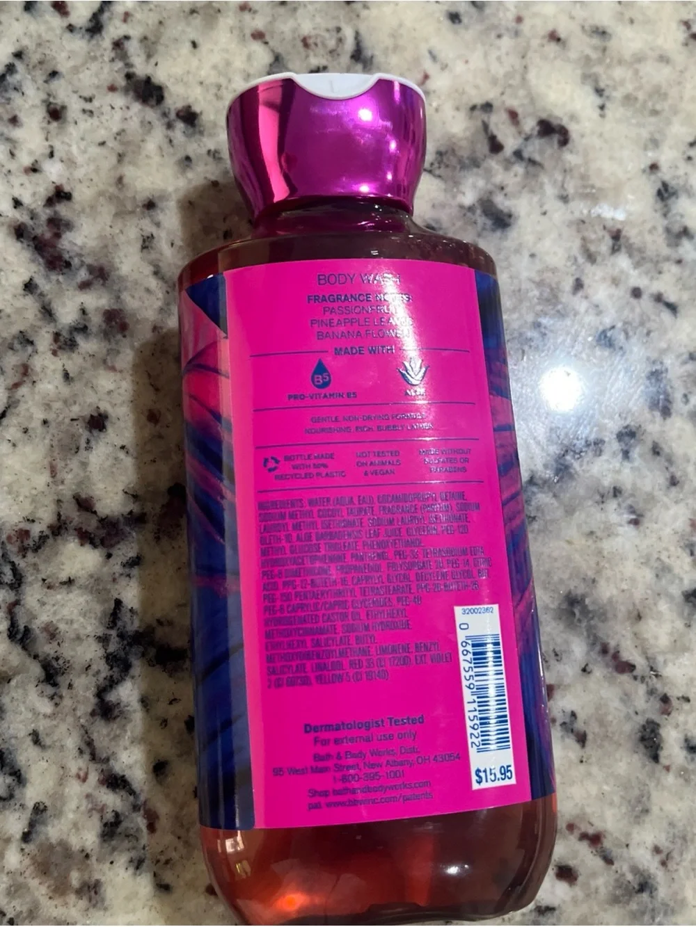BATH & BODY WORKS  BAHAMAS PASSIONFRUIT BANANA FLOWER BODY WASH  10 OZ NEW